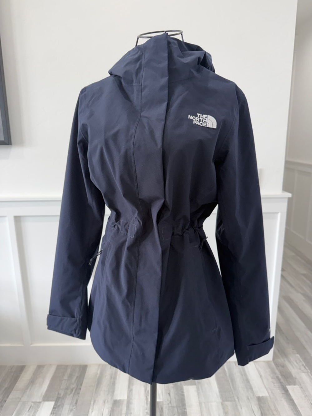 The North Face Navy Hooded Utility Rain Jacket